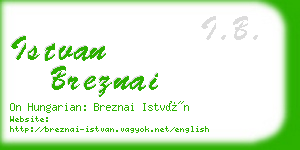 istvan breznai business card